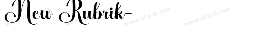 New Rubrik字体转换